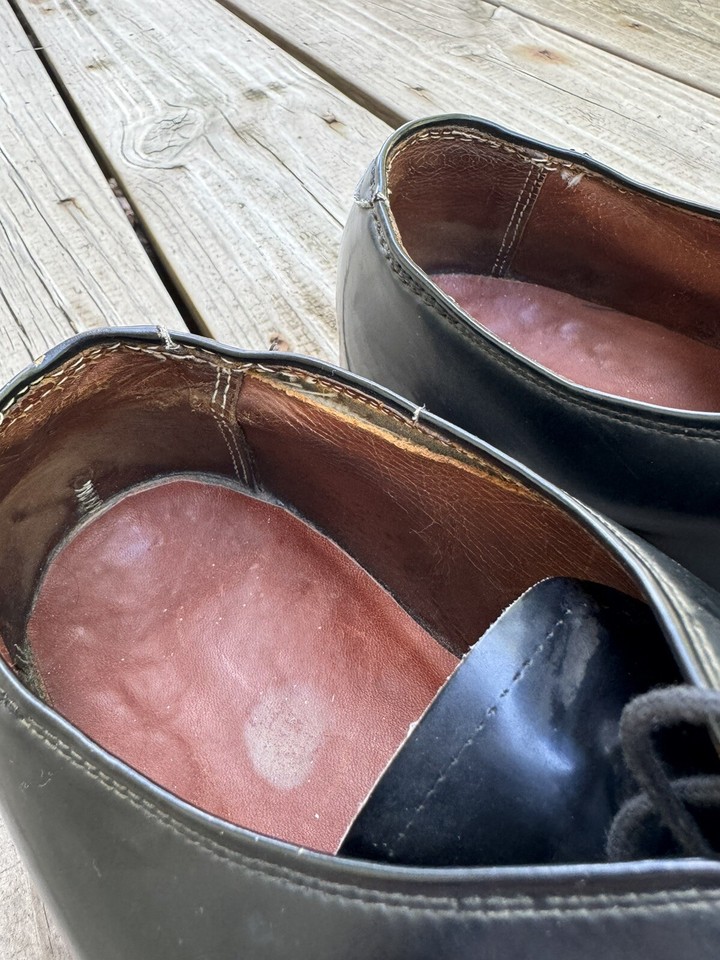 Original WWII USN Low Quarter Oxford Shoe WW2 9 US Navy Army Black Cat