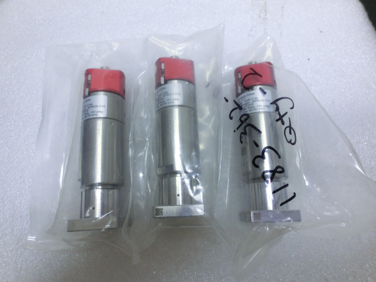 3pc Ham-Let 2LNS4C-CM2-HB Hybrid Diaphragm Valve,NC,CV-0.3,SUS316L,PCTFE+9364