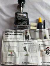 Cosco Automated Numbering Machine, Self Inking # 612 6 Digits 8 Modes Black Ink