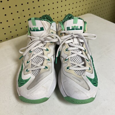Nike Lebron XI Low Air Max Men's 10.5 White Green 642849-100 | eBay
