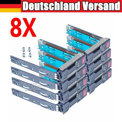 8st. 3.5'' SAS SATA HDD Drive Caddy Tray für HP GEN8 651314-001 DL380p 651320-001