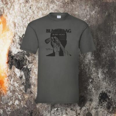 BLACK FLAG IN MY HEAD T-SHIRT (5 Farben, Größen S-5XL)