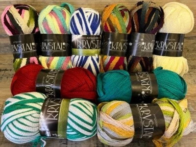 10 x 100g King Cole Krystal Scarf Yarn Bulk JobLot Discounted Discontinued Stock