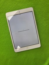 Apple iPad Mini. 64GB, A1432 Wi-Fi - White  Silver IC L0CK