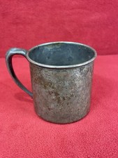 Vintage Tudor Plate Oneida Community Baby s First Cup Heavy Patina