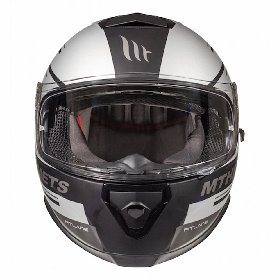 MT Trueno 3 Sv Pitlane Moto Motocicleta Completa Cara Casco Gris Mate / Negro - Imagen 3 de 4