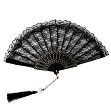 Foldable Lace Fan Handheld Chinese Vintage Style Hand Held Folding Fans for P...