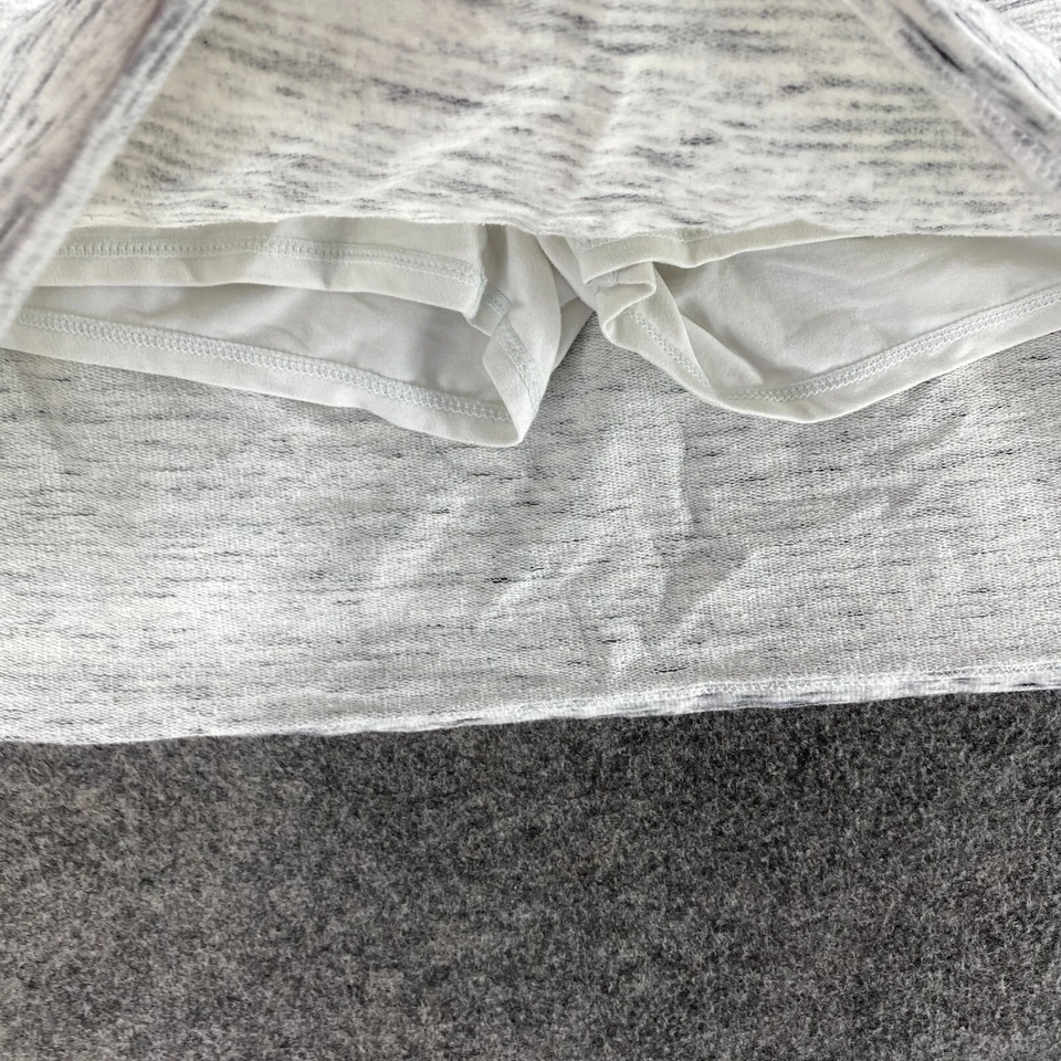 Skort Chá Verde Feminino 2XL Cinza Curto Midi Cordão Bolsos Forrados Algodão Casual - Imagem 3 de 4