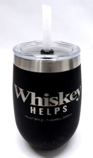 Grunt Style Wyld Gear Whiskey Helps SS Tumbler with Straw & Lid - New/Other