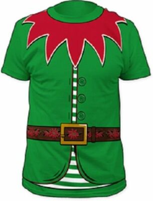Impact Elf Xmas Christmas Holiday Costume Adult Mens T Tee Shirt SUBIM39