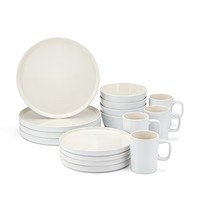 Food & Wine For Gorham Modern Farmhouse 16-piece Dinnerware Set, White Linen, Ne Food & Wine For Gorham Modern Farmhouse 16-piece Dinnerware Set, White Linen, Ne