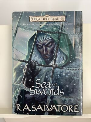 R. A. Salvatore SEA OF SWORDS (2001) 1st Ed 1st Print HCDJ Wizards Of The Coast