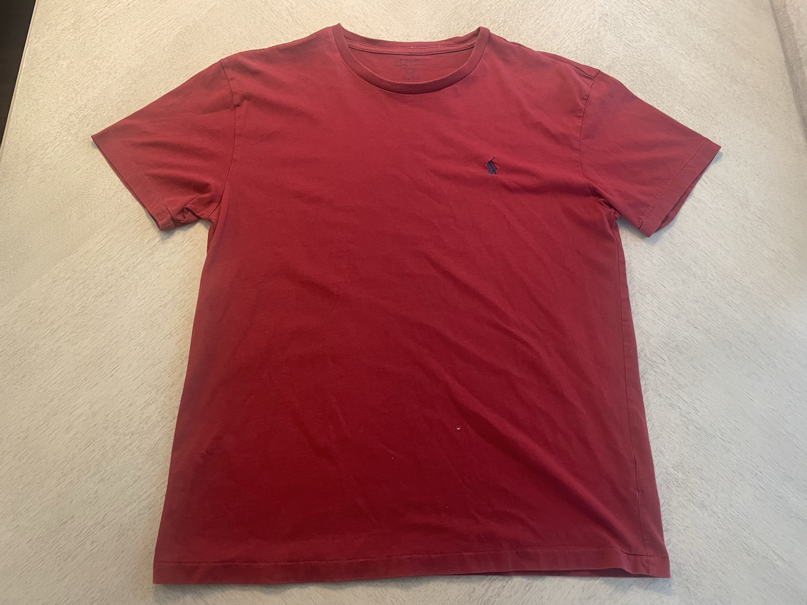 Polo Ralph Lauren T Shirt Uomo Taglia Media Rossa Manica Corta Cotone Blu Pony 54X
