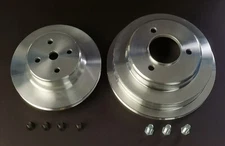 BBC Big Block Chevy 2 / 3 Groove Aluminum Long Pump Pulley Kit 396 427 454 LWP