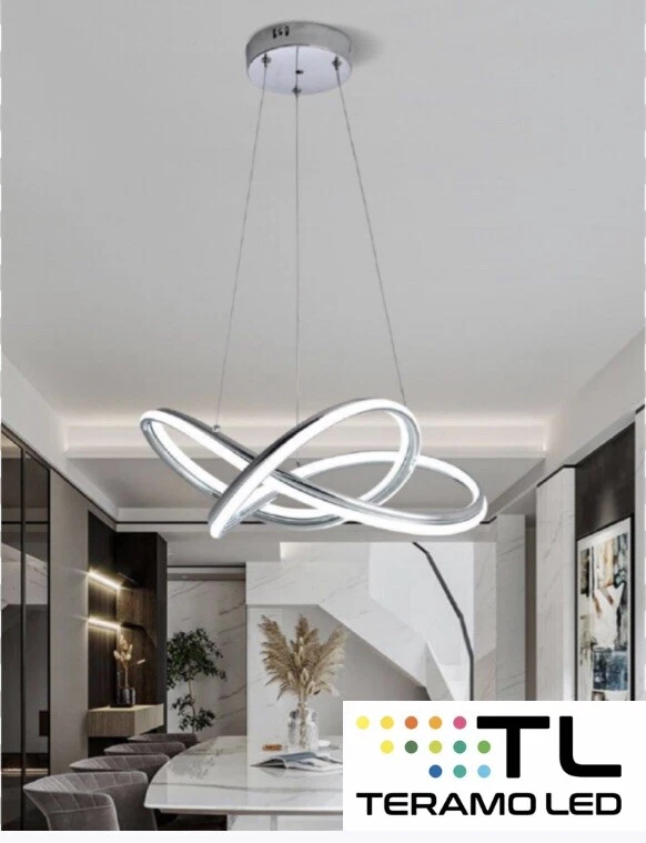 YYUTLUO Lampadario LED Moderno DIY Cerchio | 3 Bianco Anelli