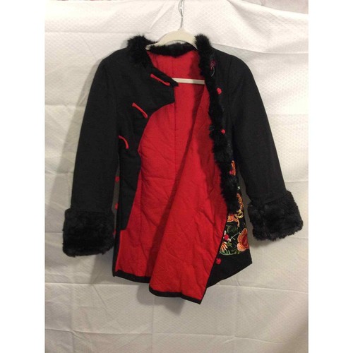 Vintage Rare Asian Style Embroidered Quilt lined Jacket W size S/M - Picture 7 of 10