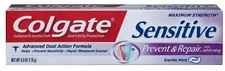 Colgate Sensitive Prevent & Repair Whitening Toothpaste Gentle Mint Paste 6 oz