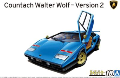 Aoshima 1/24 Scale 1976 Countach Walter Wolf Version 2 Plastic 