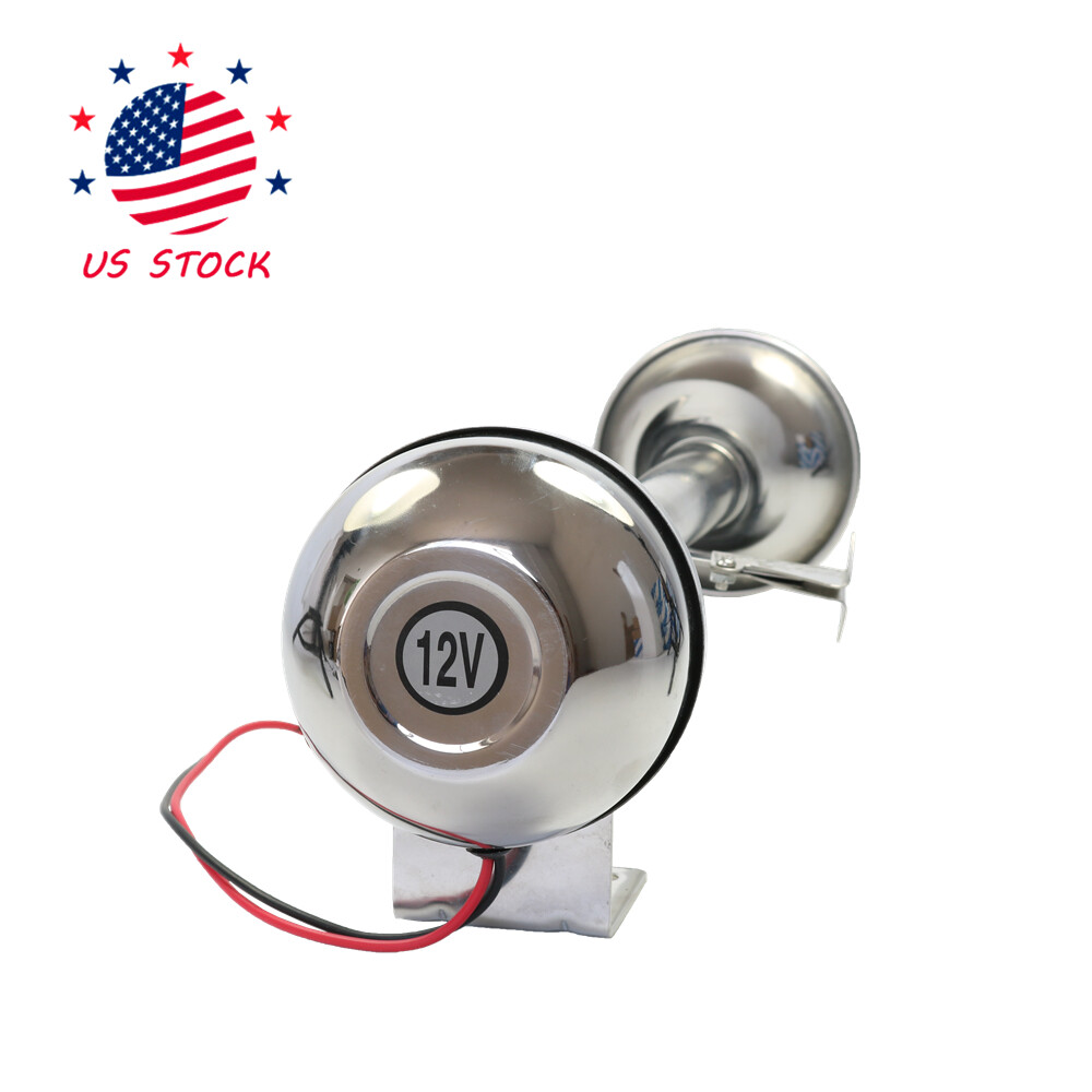 390mm STAINLESS STEEL SINGLE TRUMPET ELECTRIC HORN MARINE TRUCK CAR BOAT 12V eBay