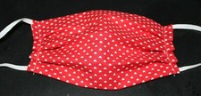 Valentine's Day Face Mask Hearts Red Cotton Fabric Filter Pocket Two Layer