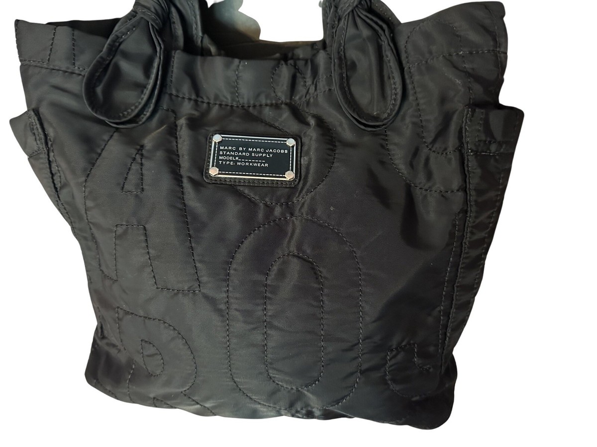 Marc Jacobs Women's Medium Dual Handle Workwear Nylon Black Tote