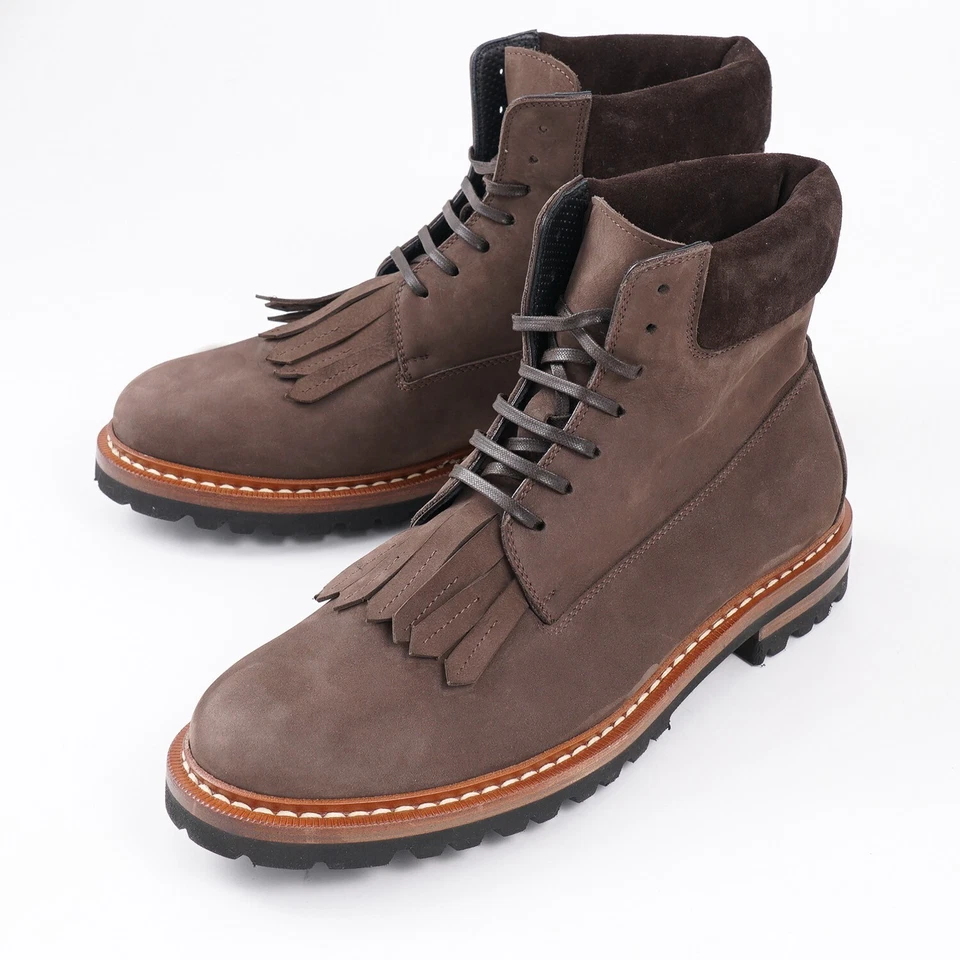 Kiton Botas al Tobillo de Cuero de Becerro Nobuck Mate Suave EE. UU. 10 (Ue 43) Nuevas en Caja Zapatos Foto 3 de 4