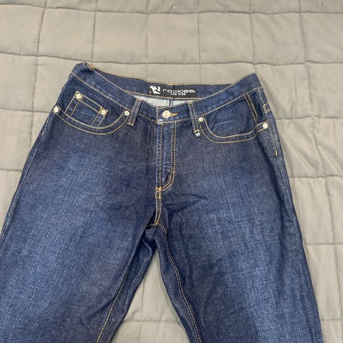 Vintage Rocky Mountain Jeans Womens 12 Rockies Low Rise Relaxed Bare Back Denim - Picture 2 of 10