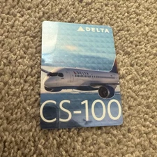 DELTA AIR LINES PILOT TRADING CARD 51 BOMBARDIER CS-100 CARD 2016 RARE!