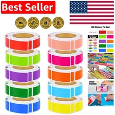 Versatile 3000 PCS Rectangular Color Labels - Perfect for DIY  Inventory