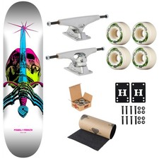 Powell Peralta Premium Skateboard Skull and Sword Lime Fade/White 9.0" Krux Tru