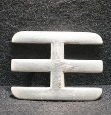 WG07171 REALLY NICE VINTAGE 1970s SILVERTONE BARS FASHION UNISEX BELT BUCKLE