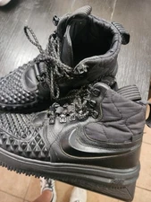 Black Lunar Air Force 1 Duck Boots Shoes Women's Size 8 AA0283-001 🔥 