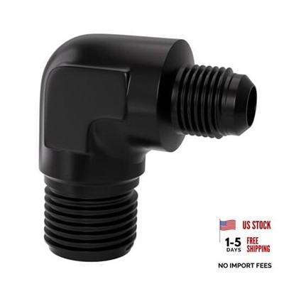 6AN to 1/2'' NPT 90 Degree Aluminium Male Fitting Adapter () YZSTL-6AN-1/2NPT-90