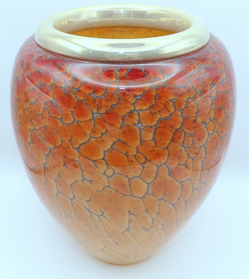 MICHAEL COHN Molly Stone STUDIOS 1994 ART GLASS Hand Blown TORTOISE VASE