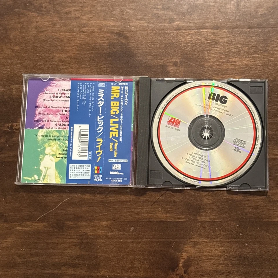 Mr. Big - Live! Raw Like Sushi CD (Japan 1990 Atlantic) AMCY-159 Foto 3 de 4