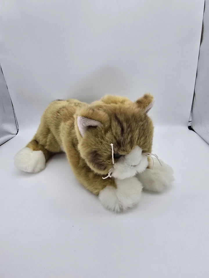 The Bearington Collection Tabby Kitty Cat 15" Plush Stuffed Animal Realistic - Image 2 of 4
