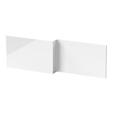 Gloss White L Shape Shower Bath MDF Front Panel from Balterley - Choose Size
