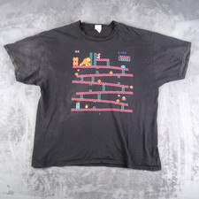 Vintage Donkey Kong Super Mario Bro Nintendo Promo Video Game Tee 00s Y2k XL