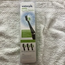*NEW SEALED* 3-PACK WATERPIK SONIC REPLACEMENT BRUSH HEADS TRIPLE SONIC CARE 5.0
