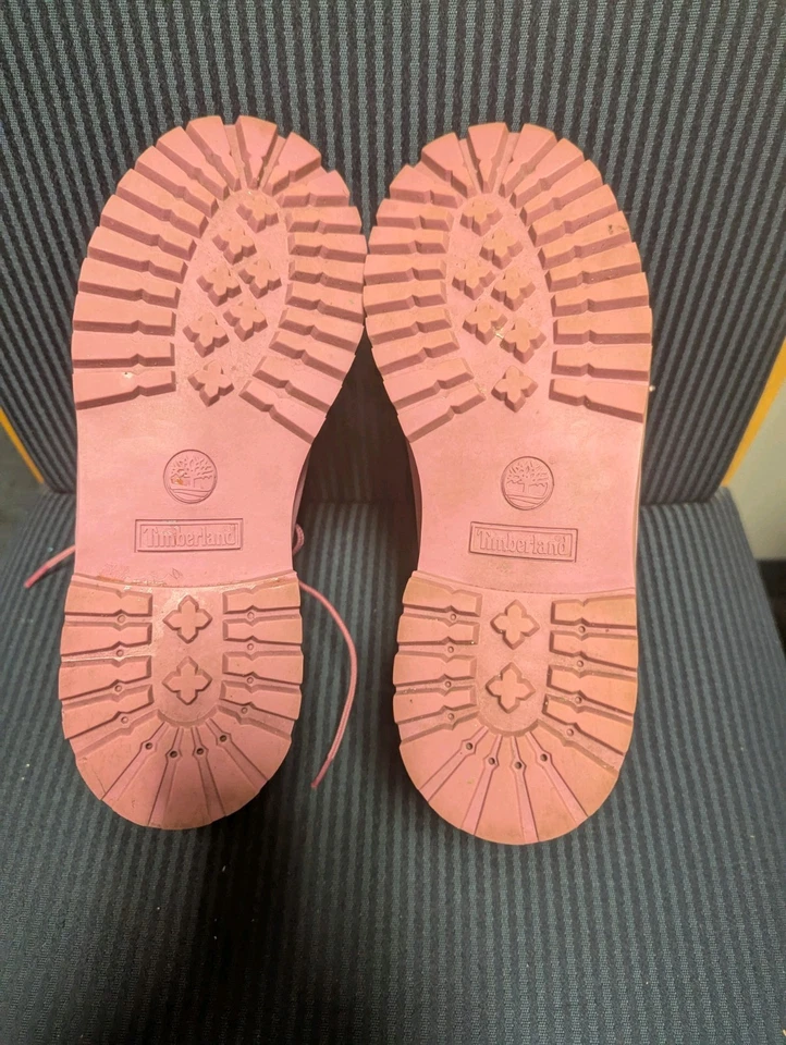 Timberland 6 Inch Pink Combat Boots Lace Up- Size 6.5  - Image 3 of 4
