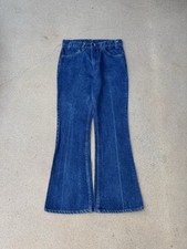 Vintage 80 s Levi s 646 Orange Tab Bellbottom Flare Faded Denim Jeans Size 30x29