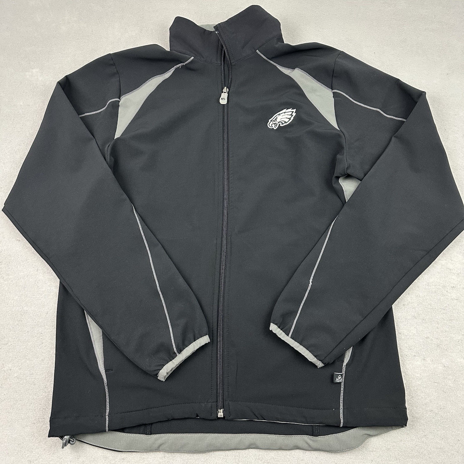 SACAI X NIKE Giacca a vento Philadelphia Eagles uomo piccola nera NFL zip NFL manica lunga S