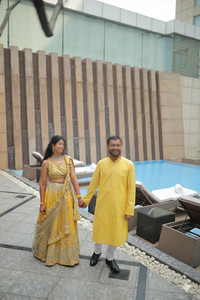 Indian Lehenga - Floral Yellow - Brand new, worn once, perfect condition