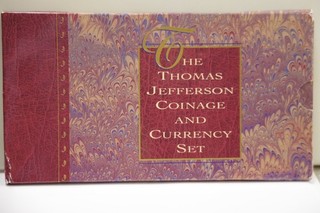 1993 U.S. Mint Thomas Jefferson Coin & Currency Set W/Silver Dollar & $2