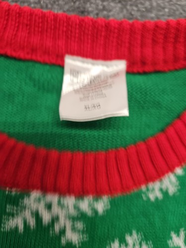 Ugly Christmas Sweater Snoopy/XL Doghouse Peanuts Adult Snowflakes - Picture 3 of 6