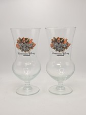 2 Downtown Disney Anaheim Rainforest Cafe Collectible Hurricane Glass Cups W Box