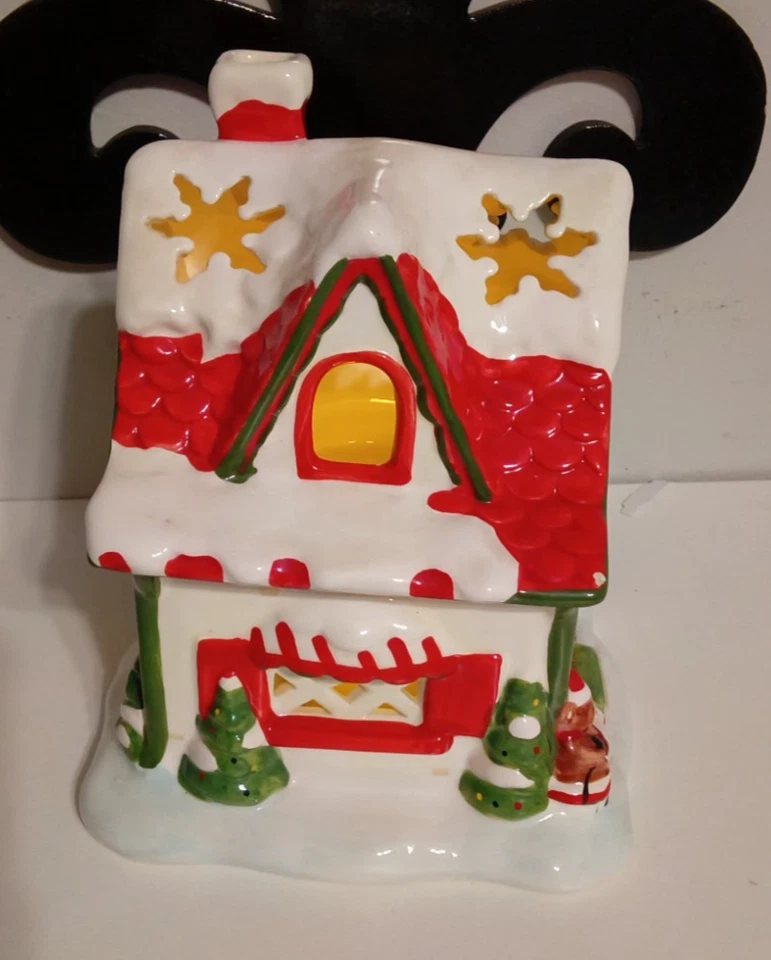 Bath & Body Works/White Barn Santa's Work shop Shop Candle Luminary - Image 4 of 4