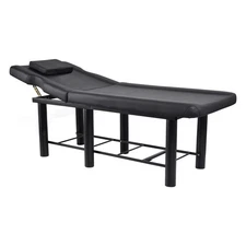 Black/Brown HeavyDuty Wide Massage Table Facial Bed Salon Beauty w/Headrest