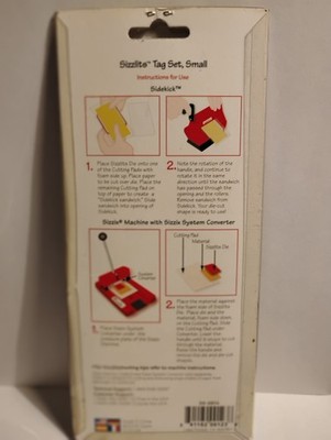 NIP Sizzix Sizzlits Small Tag Set of 4 Dies 38-9614 Oval Crescent