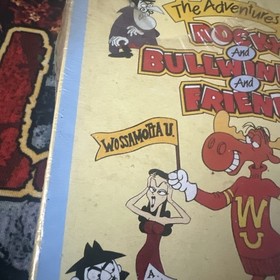 RARE Nintendo NES Rocky Bullwinkle & Friends Video Game Cartridge & Box TESTED